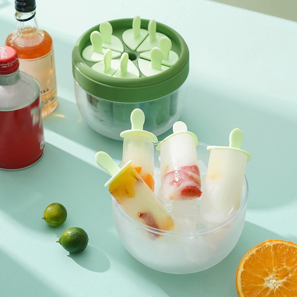 8 Hole Silicone Ice Cream Mold Reusable Ice Cream Stick Making Mould Easy to Release Popsicle Molds for Home Kitchen
