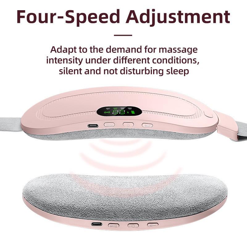 New Women's Electric Heating Waist Support Belt with Vibration Massage for Period Pain Relief
