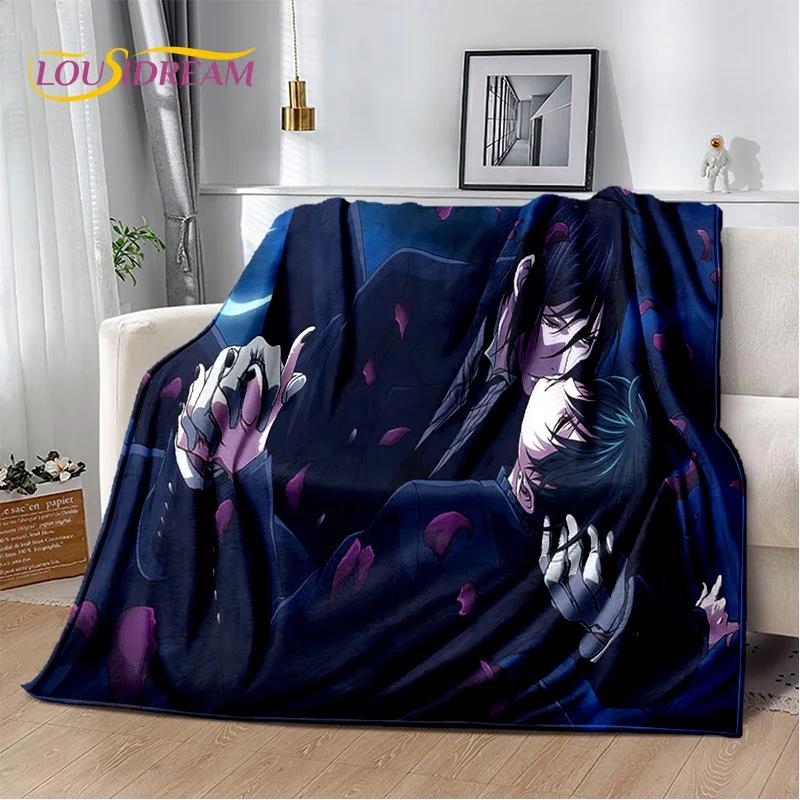 Cartoon Black Butler Anime 3D-Decke, weiche Überwurfdecke für Zuhause, Schlafzimmer, Bett, Sofa, Picknick, Reisen, Büro, Ruhebezug, Decke für Kinder