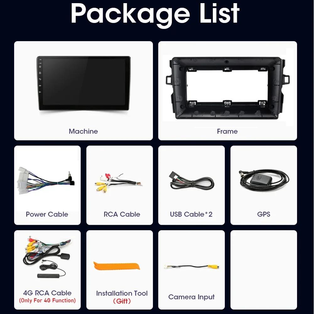 Car Radio For Toyota Auris 1 E150 Blade 2006-2012 FM Multimedia Video Player 4G WIFI Navigation GPS Carplay DSP BT No 2din DVD