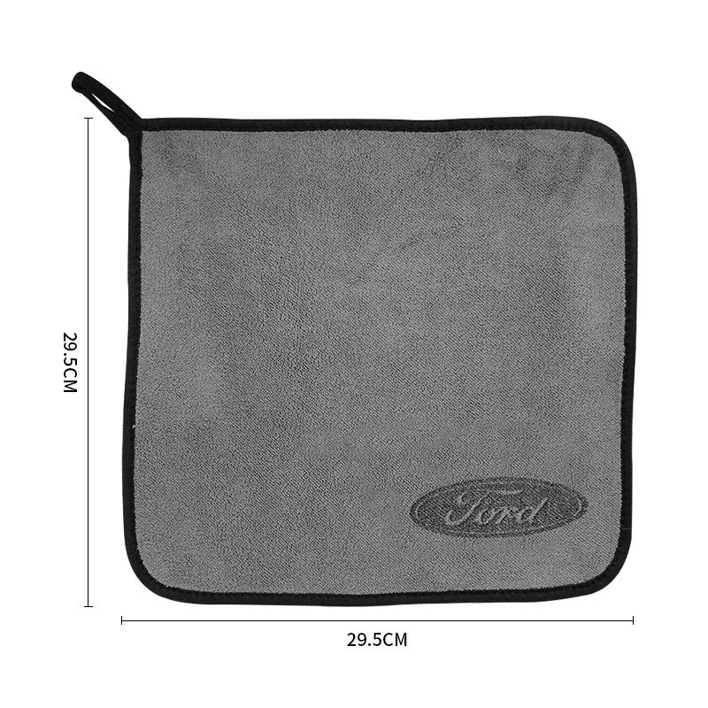 For Ford Ranger Focus Kuga Mustang Mondeo Fusion Microfiber Rag Car Wash Towel Cleaning Drying Cloth Cleaning Brush Accessories AY3