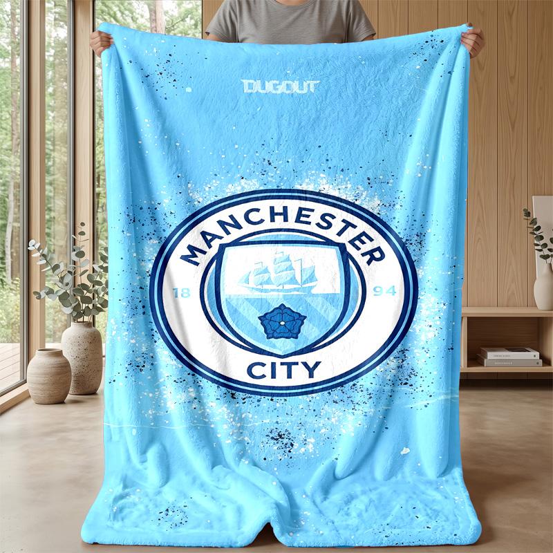 manchester Theme blanket Soft Flannel Blanket Plush Throw Blanket Cozy Sofa Bed Blanket for Home Decor