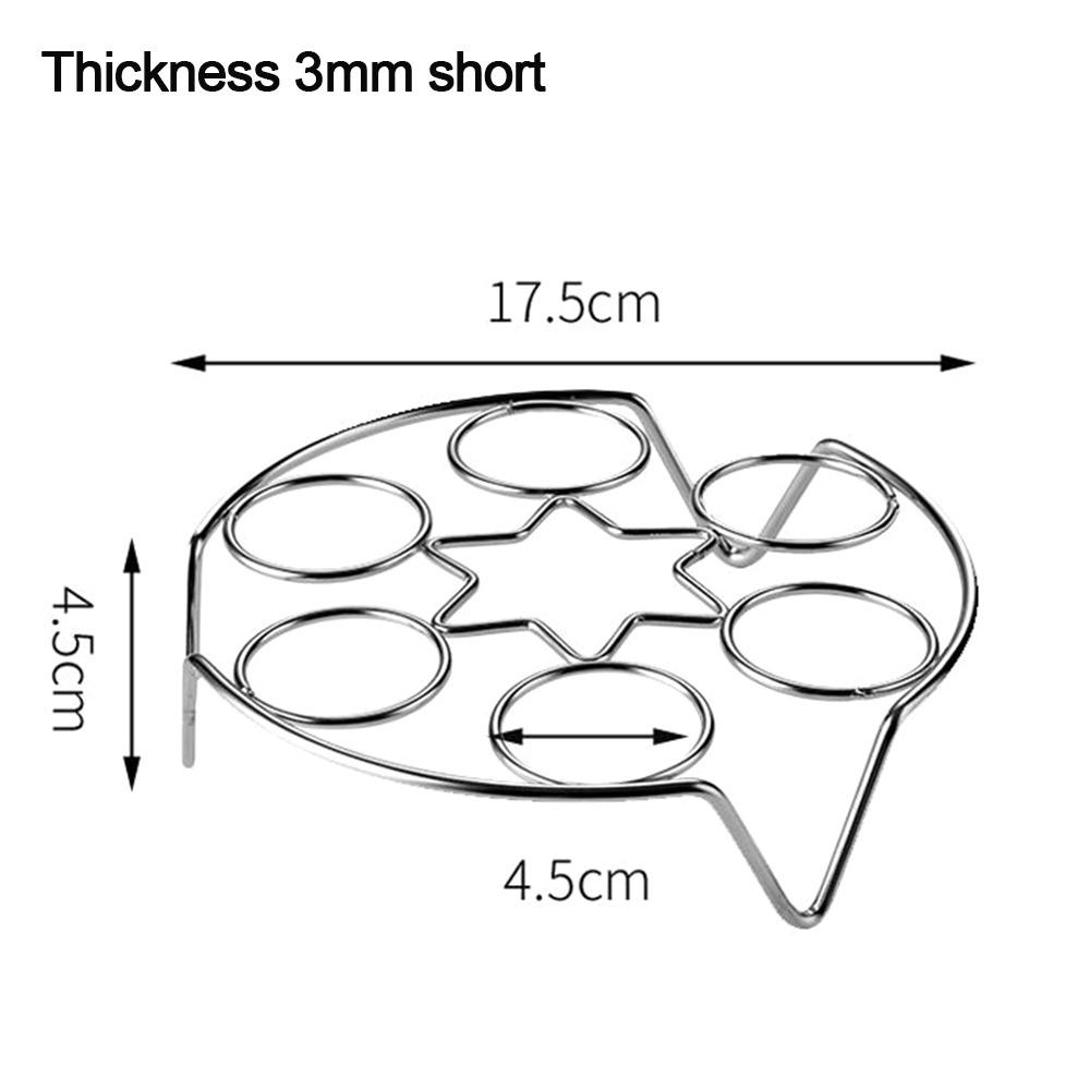 New Stainless Steel Egg Steamer Rack Round 7 Egg Hole Egg Steaming Stand Heavy Duty Egg Rack Pressure Cooker Accessories