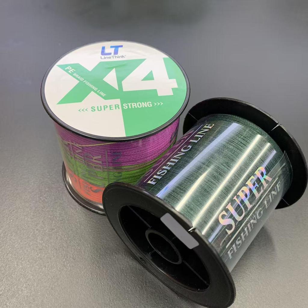 LineThink 500m Super Strong 4-Strand Braided PE Fishing Line, Wear-Resistant and Ideal for Sea Fishing