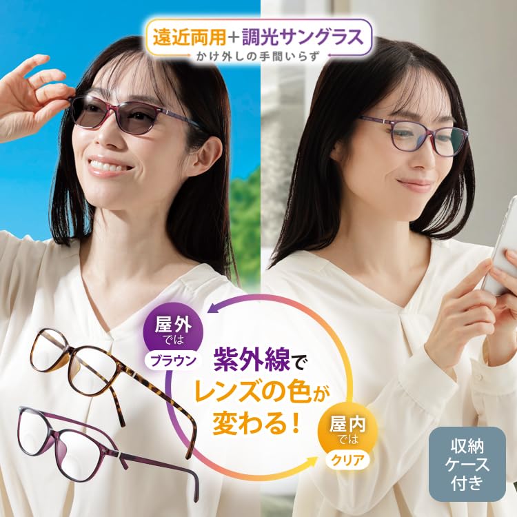 Medical bifocal reading photochromic lenses that change UV device, glasses, eyeglasses, UV-cut sunglasses, don't color, protection.
