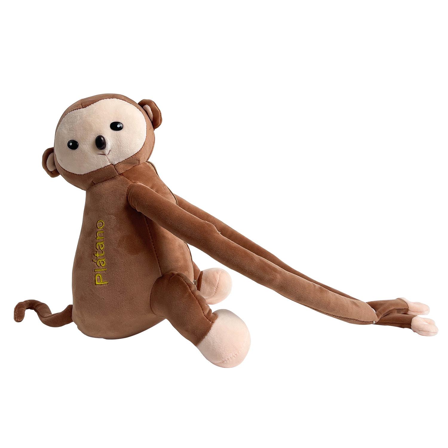 

Мультяжная плюшевая сумка-мессенджер женская 2025 новая, с милой маленькой обезьянкой, на плечо, сумка-кукла светло-коричневого