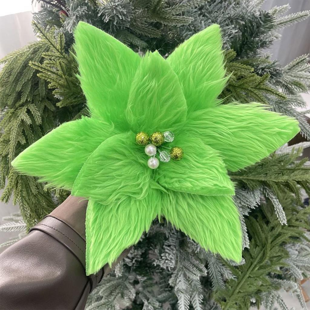 Christmas Decorations, Plush Simulated Christmas Flowers, Christmas Tree Wreaths, Plush Decorations