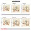 2pcs 2D Flat Printing Happy Christmas Fashion Curtains Cute Christmas Animals Snowflakes Holiday Digital Printed Polyester