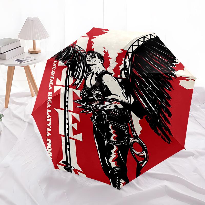1pc Wings ... Sword Automatic Open, Windproof, Compact Travel Umbrella, Gift for Birthday, Christmas, Business 93004