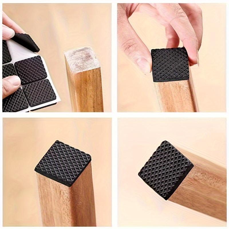 30pcs Thickened Anti Scratch and Anti-wear Soundproof Table and Chair Footrest Square Black Self-adhesive EVA Bench Sofa Furniture Protection Mat