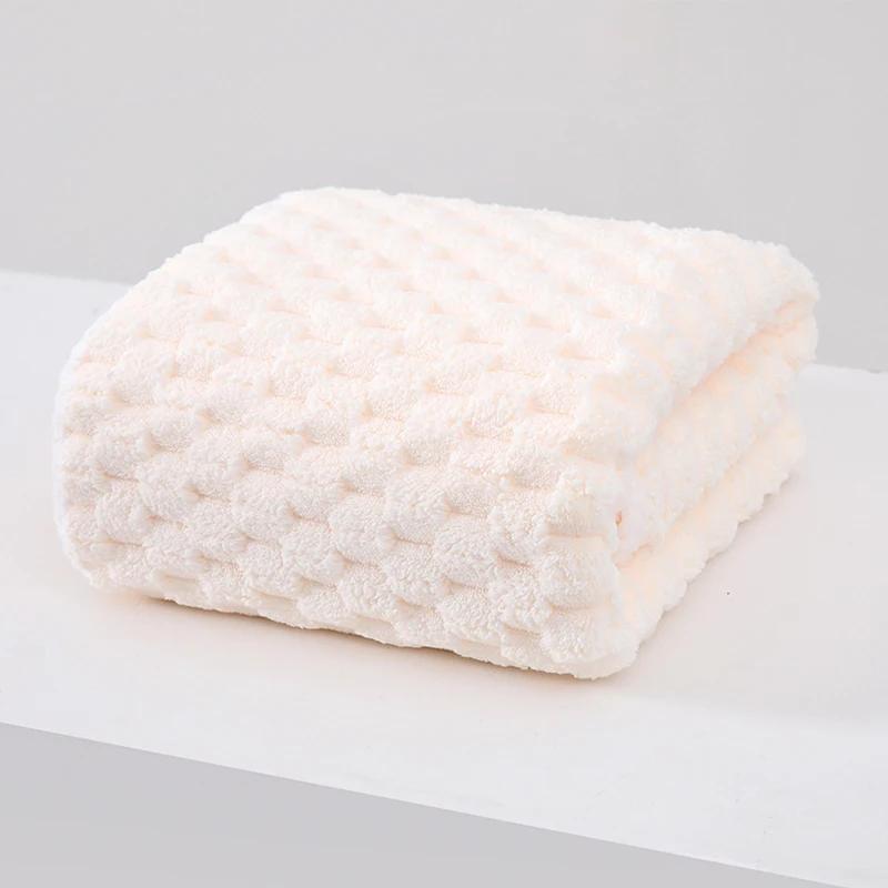 

Coral Cloud Velvet Towel Thickened Bath Strong Water Absorption Microfiber Quick-drying Skin-friendly Face Wash Towel towel-35x75cm білий