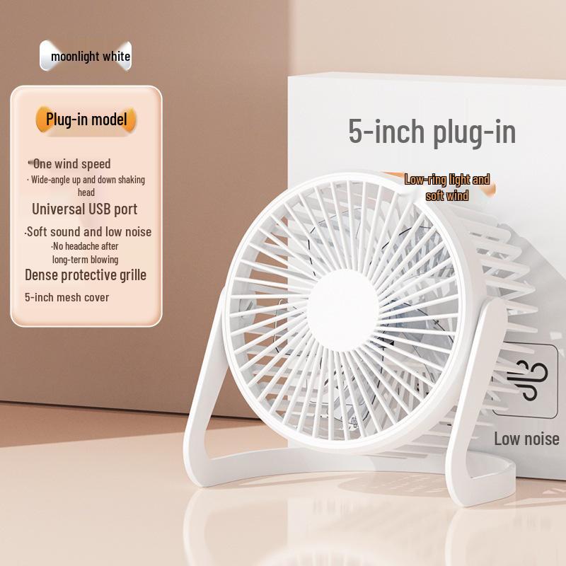 Energy-Saving USB Mini Desk Fan - Available in 5", 6", 8" Sizes - Quiet Operation for Home, Office, or Student Desk