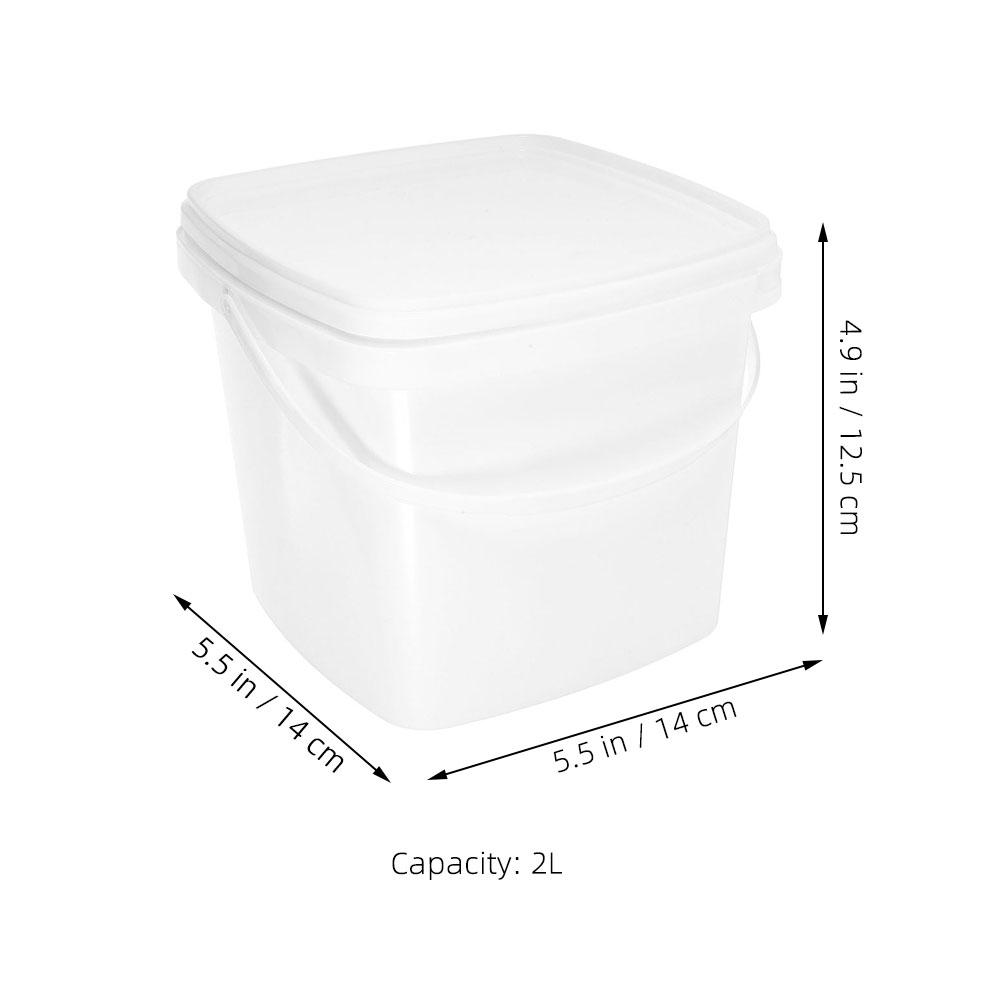Plastic Bucket With Handle And Lid Reusable Water Bucket Container Portable Bucket Plastic Bucket Packaging Hand-Held Bucket