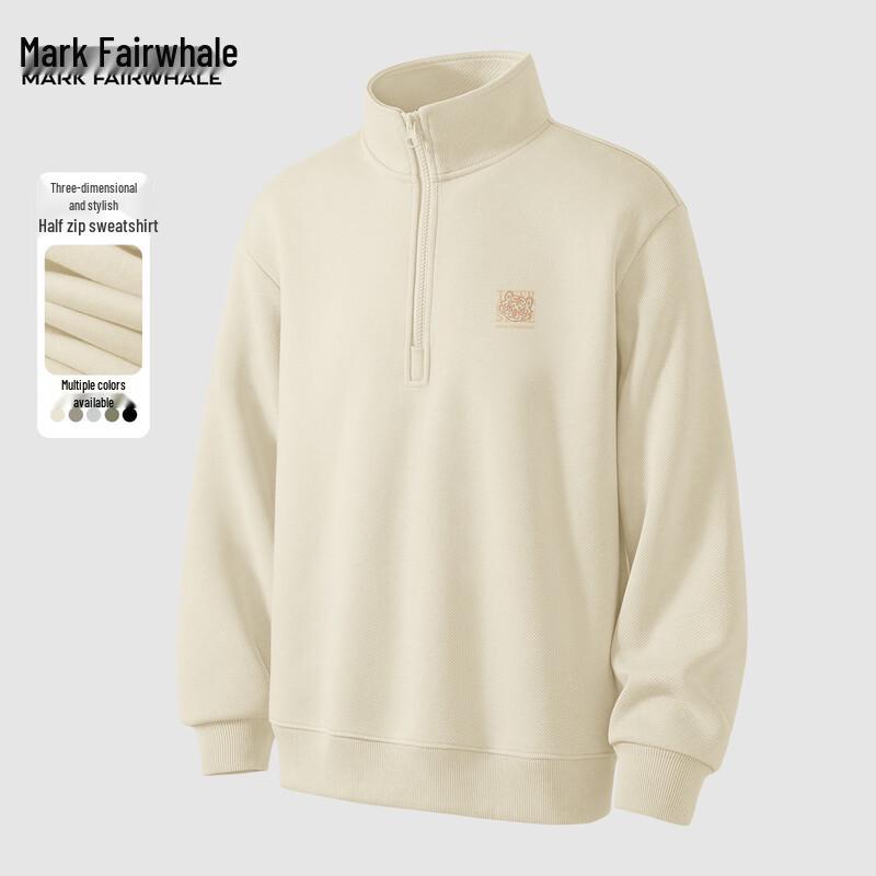 Mark Fairwhale Herren 2025 Amerikanischer Stehkragen Halb-Reißverschluss Pullover