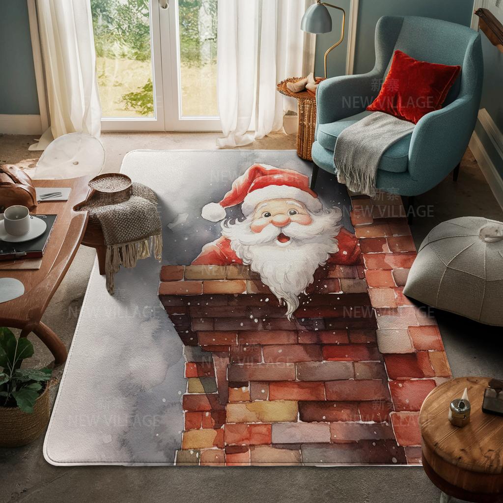 Koberec ke vchodu do domu Rohožka ke dveřím do domu Obývací pokoj Vana Koupelna Protiskluzové koberce s absorpcí vody vana Veselé Vánoce zima