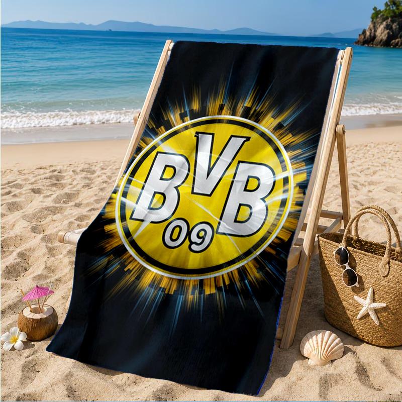 Borussia Fcfc Beach Towel, Quick-drying, Easy To Care For, Suitable for Both Fitness and Beach Vacations,Sports Essential