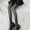 Transparent Heart Long Tights Ultra-thin Leggings Women Fashion Mesh Pantyhose  Streetwear