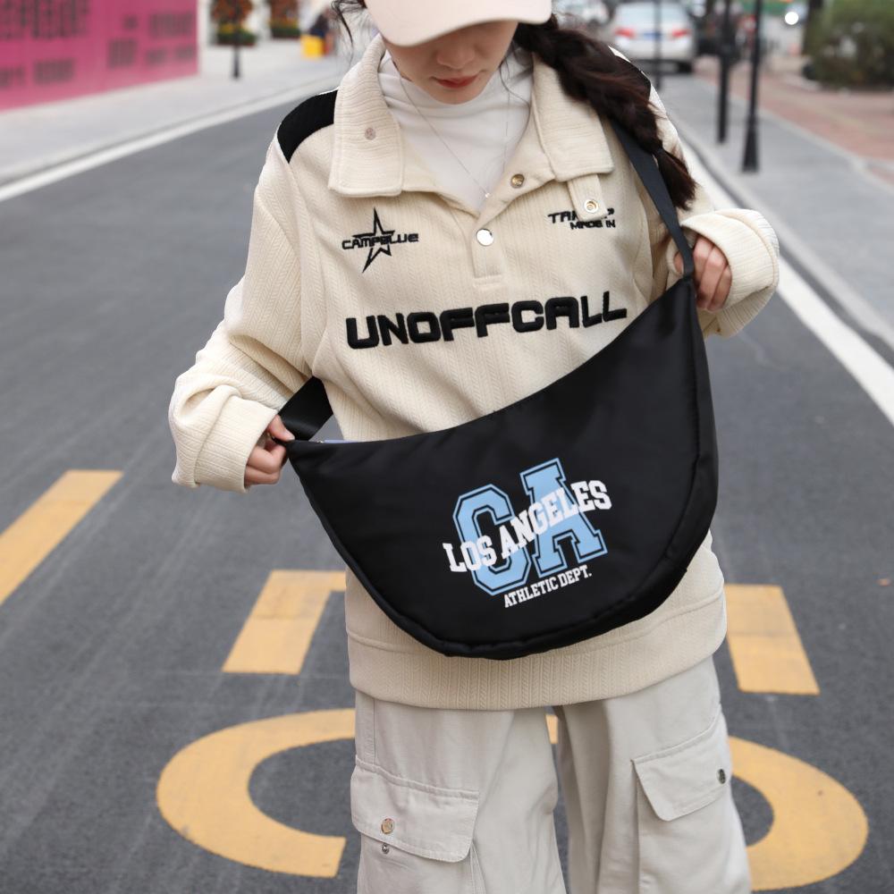 Spring large-capacity nylon dumpling bag women's messenger bag men's urban sports cycling bag shoulder bag