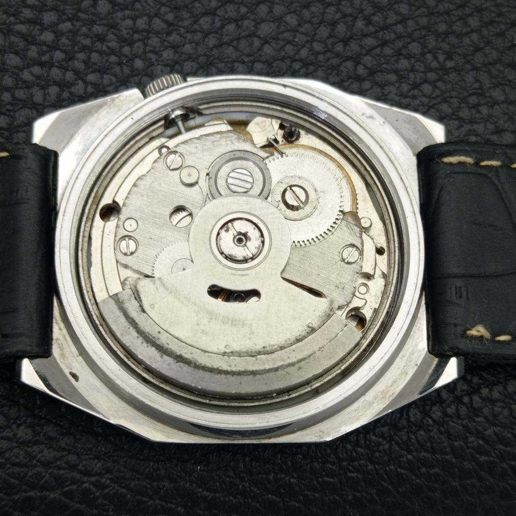 JAPAN VINTAGE SEIKO 5 AUTOMATIC MENS ARABIC RED COLOR DIAL WATCH A702452-5 R124-a702452