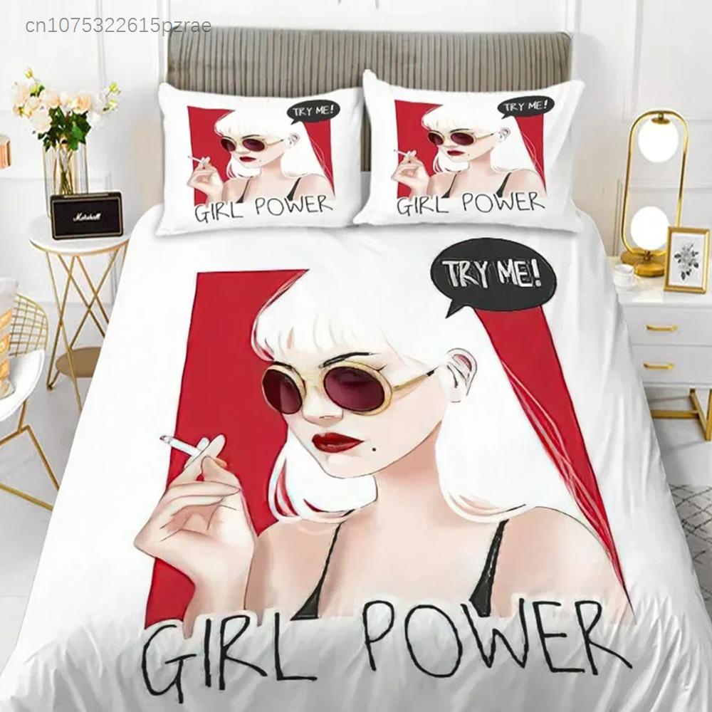 Fashion Girl King Queen Duvet Cover European And American Modern Trend Girly Bedding Set For Teens Polyester Quilt Cover