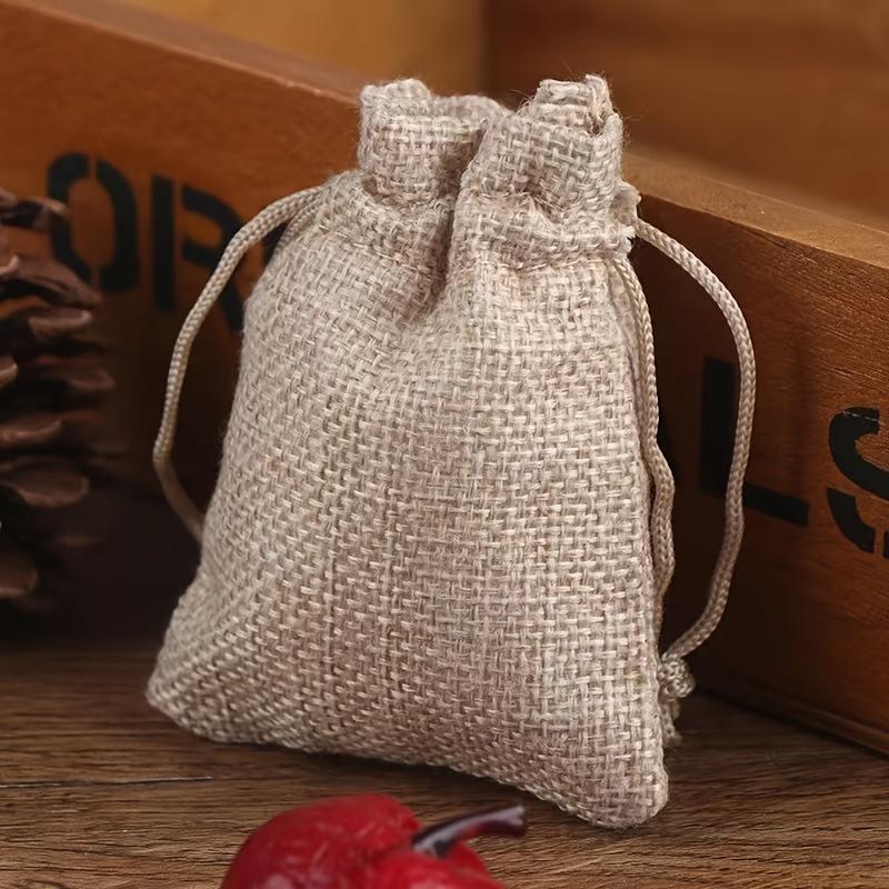 0/20 Pièces Sacs en Jute à Cordon Coulissant - Pochettes Cadeaux en Jute pour Cadeaux de Mariage DIY, Bonbons, Chocolats & Bijoux - Fournitures de Fête & Décoration de Mariage
