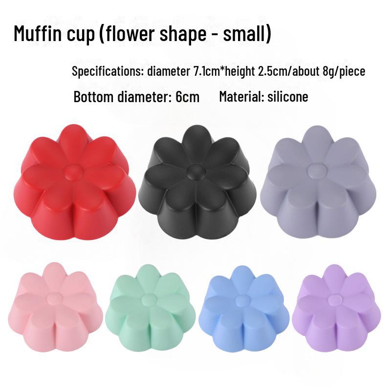 Moule à muffins et à gâteaux en silicone - 8,5 g d'épaisseur, 7 cm de diamètre.