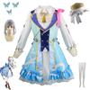 Genshin Impact Cosplay: Kamisato Ayaka's New Skin'Flower Time Letter' Dress Cosplay Costume In Stock for Immediate Shipping