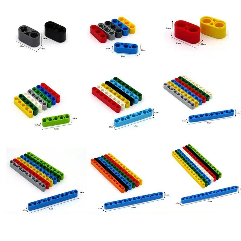 MOC Technical Liftarm Beams Bricks DIY Assembles Particles 32348 Modified Bent Brick Educational 39793 39790 Construction Toys