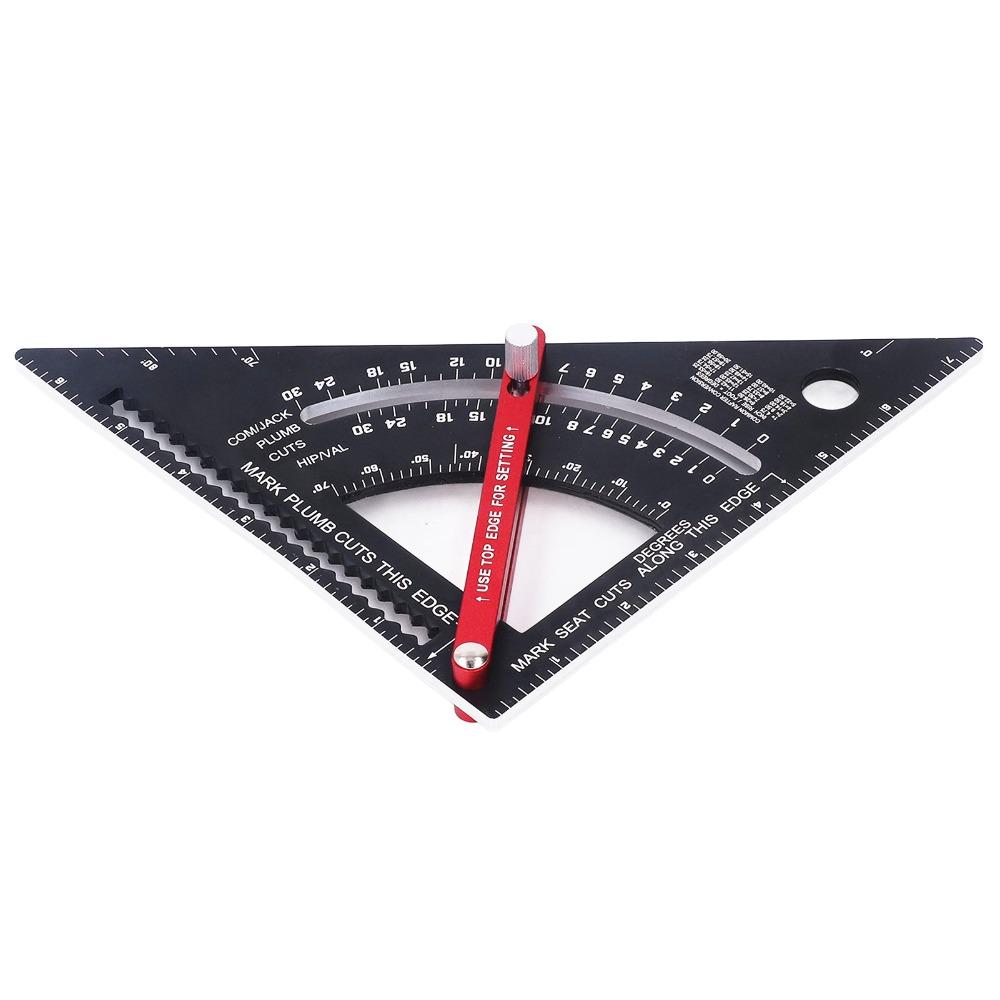 7 Inch Aluminum Alloy Triangle Ruler Adjustable Angle Adjustable Rafter Framing Square Woodworking