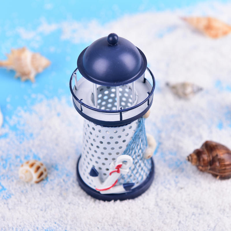 Led Light Metal Lighthouse Anchor Mediterranean Decorative Home Nautical Decor