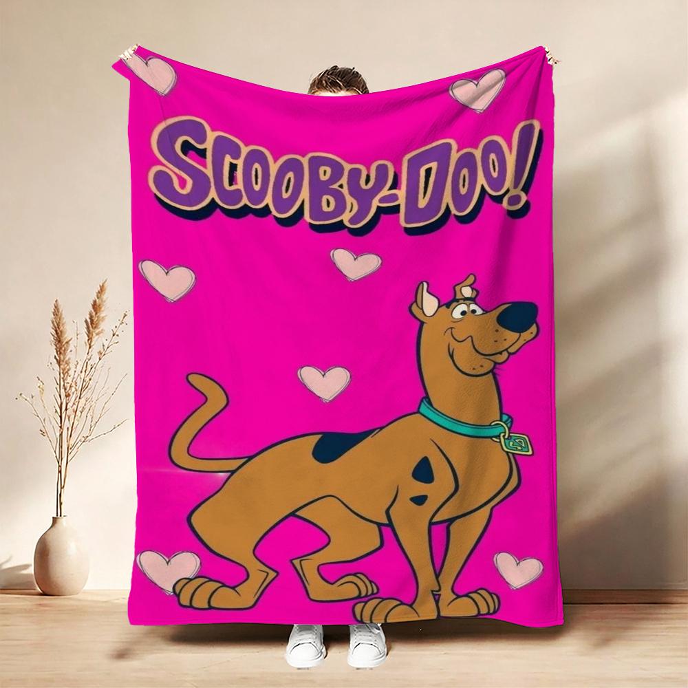 Scoobydoo Mystery Machine Anime Cartoon Flannel Blanket Comfortable Skinfriendly Throw Blanket For Bedroom Bed Sofa Home Decor Christmas Gift