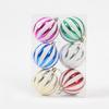 6PCS Durable PVC Christmas Ball Set Multicolor Suspensable Xmas Ornament Ball 6cm 8cm Xmas Baubles Party