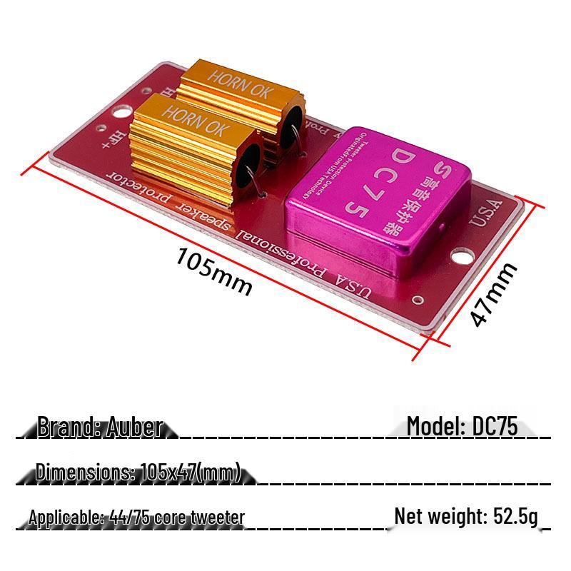 

75-Core Audiophile Tweeter Voice Coil Protection Module DC75 червоний