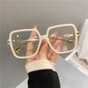 Fashion Oversized Square Eyewear Retro Womens Light Bloking Metal Frame Glasses Trend Optical Computer Eyeglasses