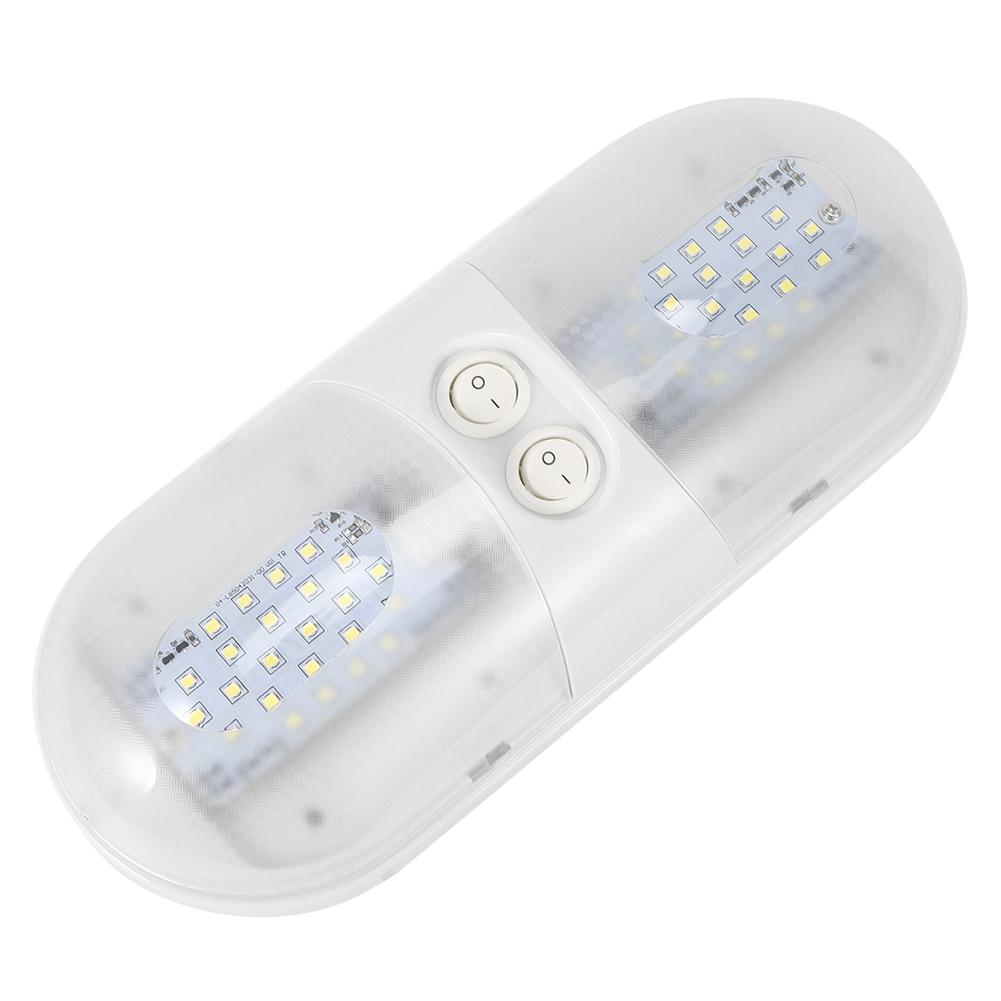 12V 800lm Dome Roof Light LED Oval Ceiling Lamp for Car RV Trailer Camper Boat