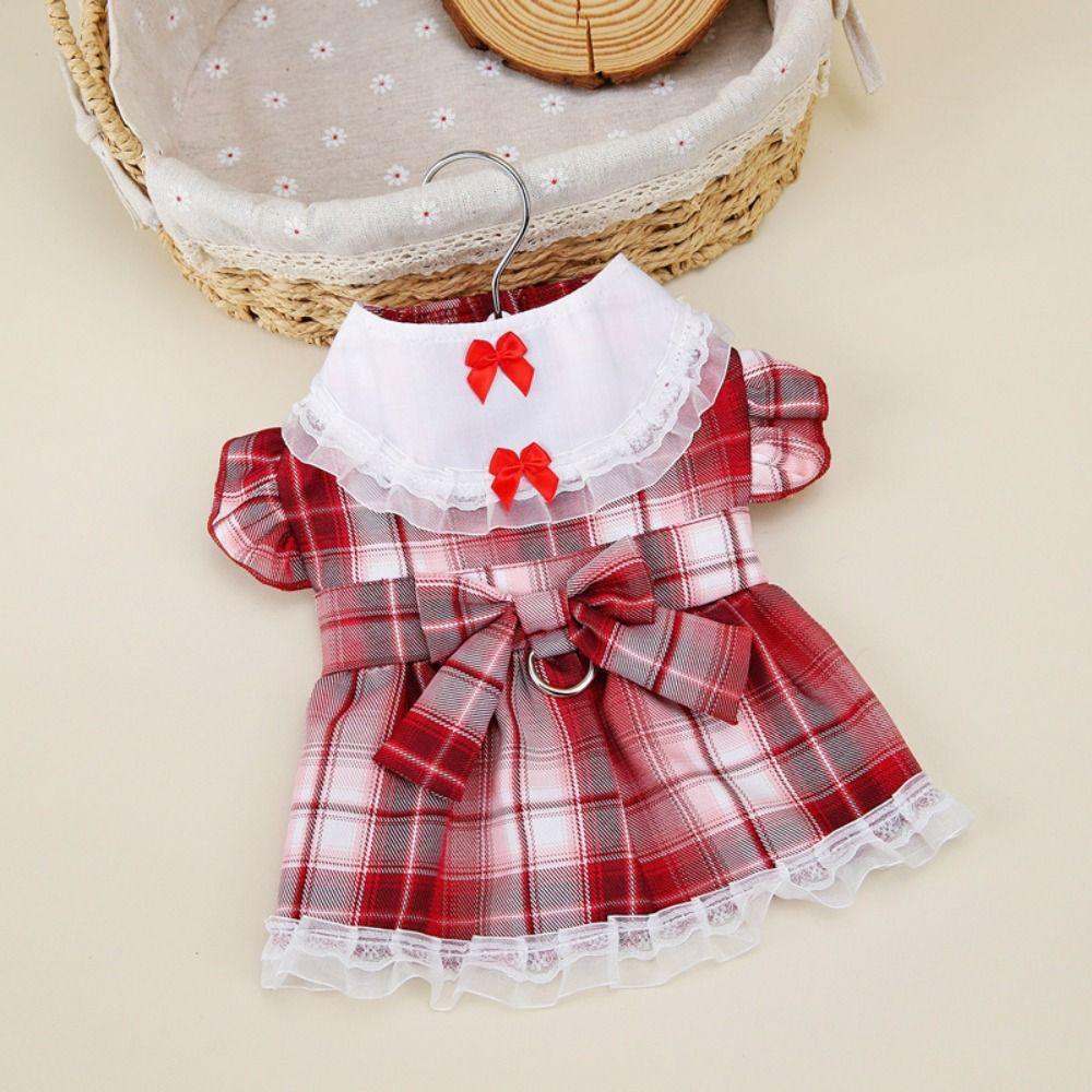 Soft Dog Clothes Cute Pet Vest Harness Pet Chest Strap Cat Princess Dress  Spring