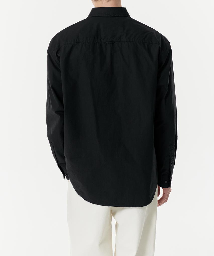 MUSINSA STANDARD Relaxed Washed Poplin Shirt [Black]