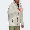 Adidas Colorblock Striped Casual Sports Hooded Jacket Men Jackets Yellow White H39855
