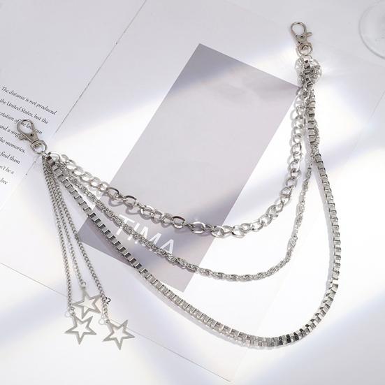 Waist Chain Titanium Steel Multi Layer Design Star Pendant Hip-hop Men Women