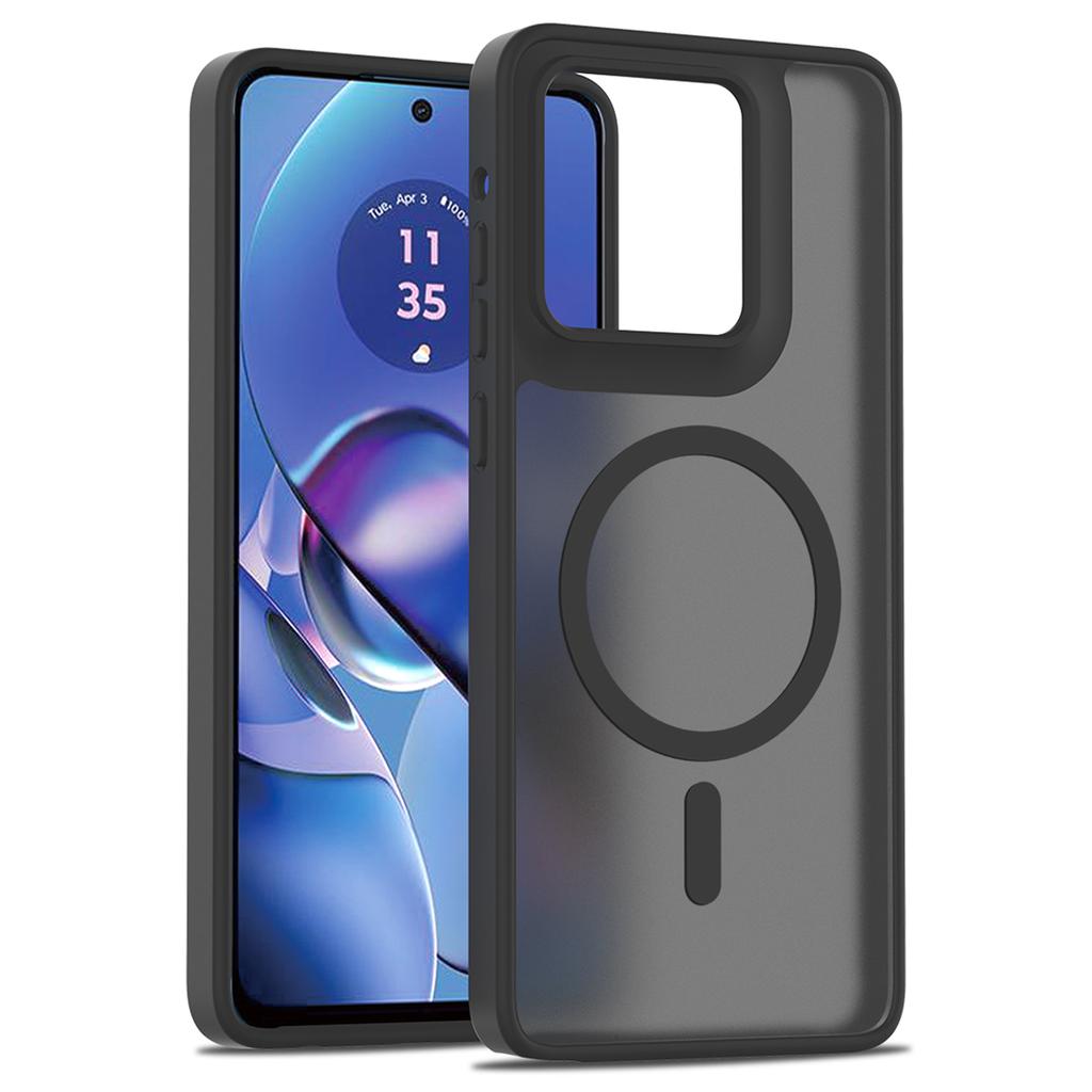 For iPhone 14 Pro Max Case Compatible with MagSafe Skin-touch PC + TPU Phone Cover with Foldable