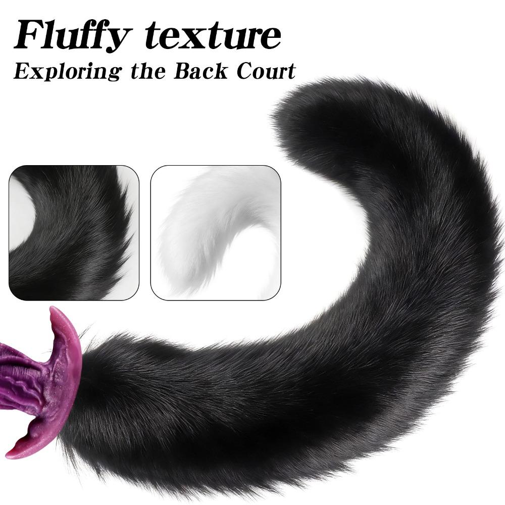 Realistischer weicher Schwanz Analplug SM Bondage Spielzeug Unregelmäßig geformter Hintertür Plug Erwachsenes Intimes Sexspielzeug