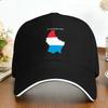 Spring Luxembourg Map Flag Baseball Cap  Tennis Skate Fitted Retro Hip Hop Hats Unisex Design Sun Baseball Caps