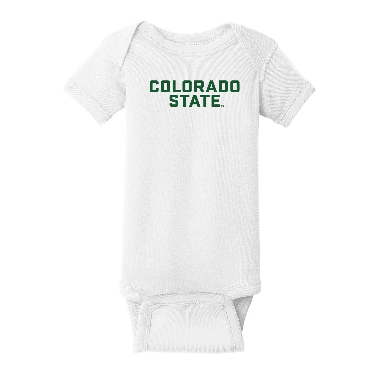 Colorado State Rams Basic Block Infant Creeper - White 4XL