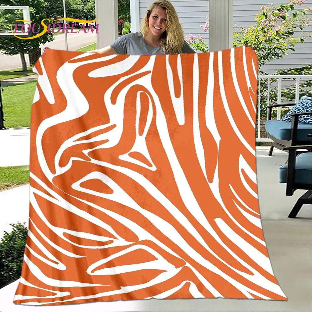 3D Colorful Zebra Pattern Blanket,Flannel Blanket Throw Blanket,Child Warm Blanket for Home Living Room Bedroom Beds Sofa Picnic