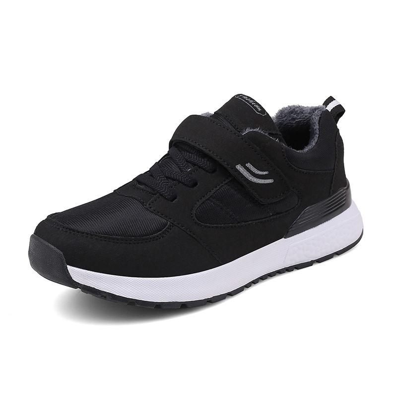 

Зимняя флисовая утолщенная обувь для пожилых людей мужская прогулочная обувь женская обувь для мам обувь для пап утолщенная мягкая подошва расширенная утолщенная 35 чёрный