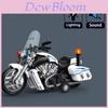 Patrol Car Inertial Motorcycle Police Car Model Toy With Sound And Light For Kids