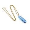 Natural Stone Necklace Synthetic Exquisite Blue Clearing Irregular Necklace Pendant For Women Birthday Gift Chain 60 CM