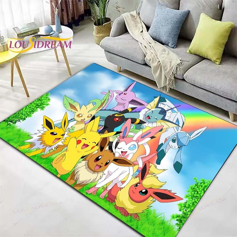Χαλί Pokemon Χαλί Anime Παιδικά Χαλιά Σαλόνι Τραπεζάκι τσαγιού Χαλί Υπνοδωματίου Πλενόμενα Χαλιά Δαπέδου Χαλί Οικιακής Χρήσης Χαριτωμένο Χαλί