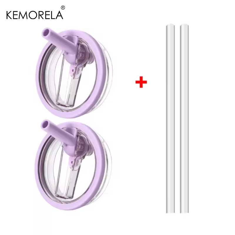 40oz Flip Straw Leak Proof Lid for 2.0 Tumbler Lid Replacement for Car Cup Accessories Straw Cover Cleaning Brush with Straw