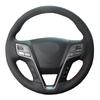 Hand Sewing Car Steering Wheel Cover Wrap Hyundai Santa Fe Sport 2014 2015 2016 2017 2018 Braid On Steering Wheel